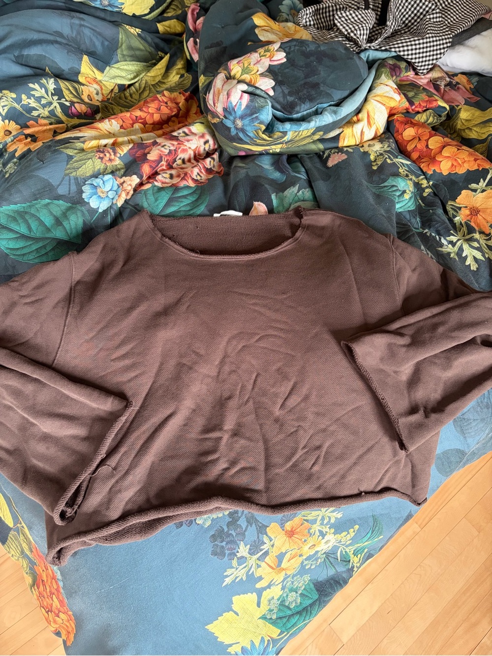 Zara Black Long Sleeve Oversized Tee - Picture 3 of 3